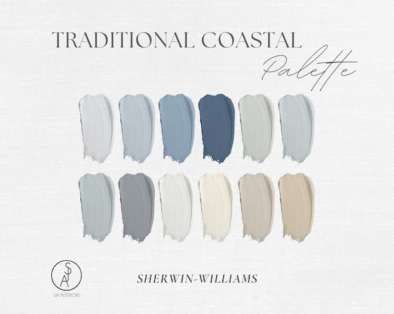 Coastal Home Paint Palette: Sherwin Williams Interior Colors (Digital Download)