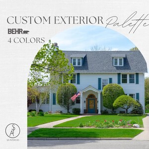 4-Color Custom Exterior Paint Palette | Exterior Rendering | Behr | Interior Design | e-design