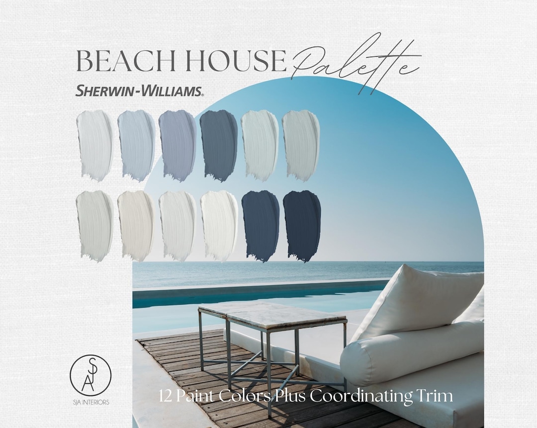Beach House Paint Palette: Sherwin Williams Interior Color Scheme ...
