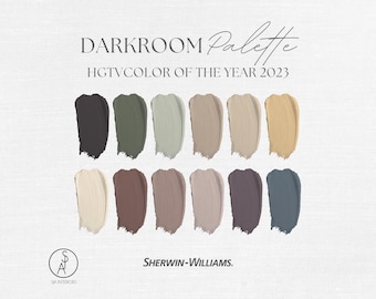 2023 Darkroom Paint Color Palette: Sherwin Williams Interior Design Scheme (PDF Download)