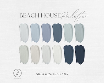 Beach House Paint Palette: Sherwin Williams Interior Color Scheme (Digital Download)