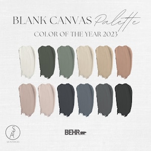 Toile vierge Behr | Couleur de l'année 2023 | Palette de couleurs pour la maison Moody | Gamme de peinture professionnelle | Téléchargement numérique