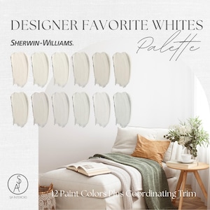 Interieurontwerper Favorite Whites | Sherwin Williams | Verfkleurenpalet | Kleur verf binnen | e-ontwerp