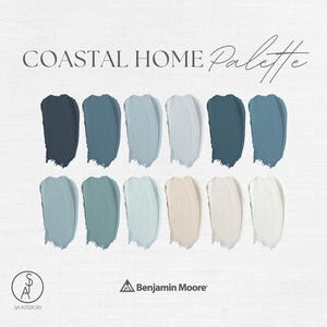 Coastal Home Paint Palette | Benjamin Moore | Professional Paint Scheme | e-design | Interior Design