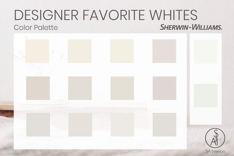 Interior Designer Favorite Whites Sherwin Williams Paint Etsy