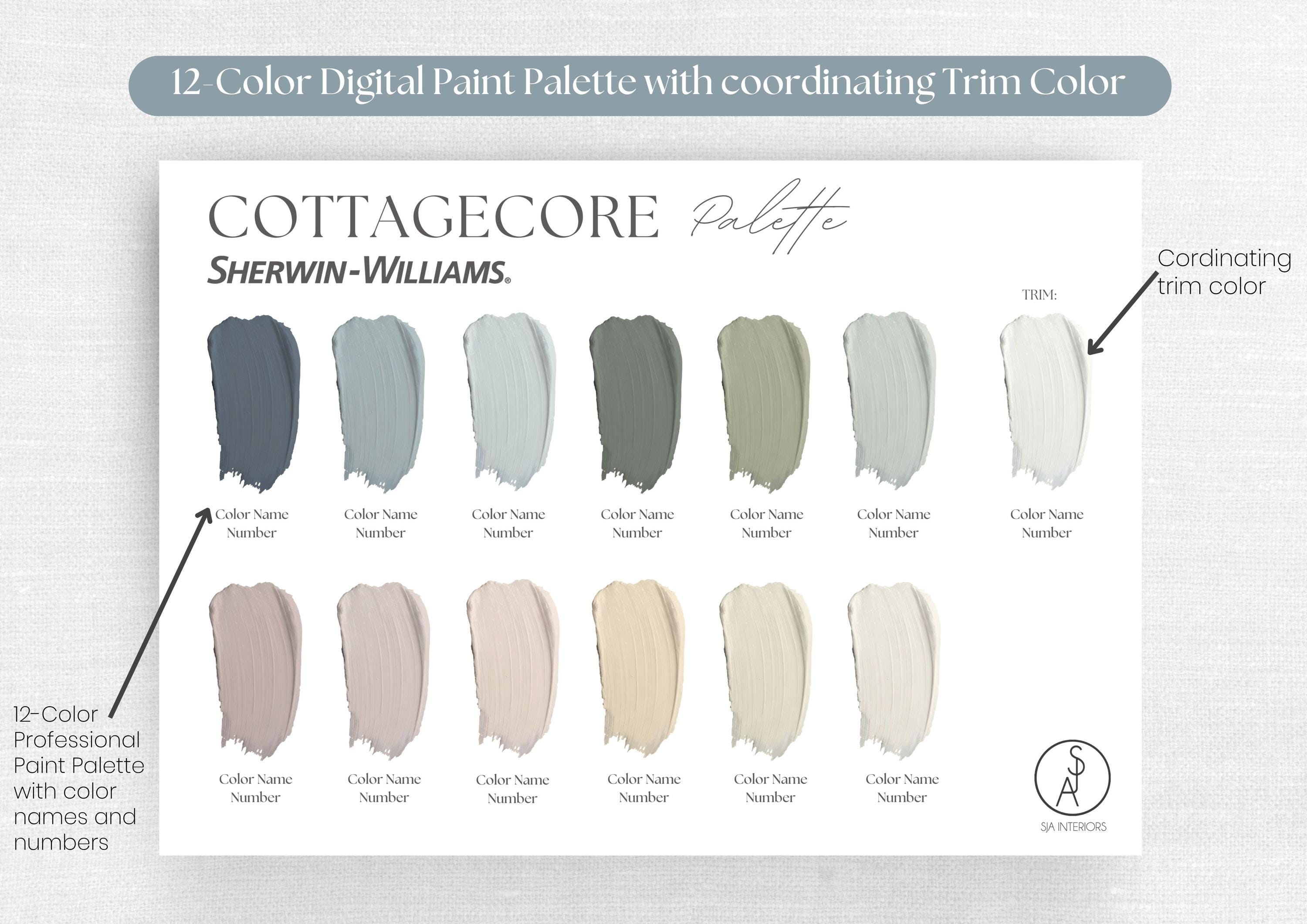 Cottagecore Paint Palette | Sherwin Williams | Professional Color ...