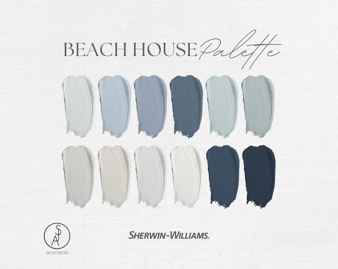 Beach House Paint Palette: Sherwin Williams Interior Color Scheme ...