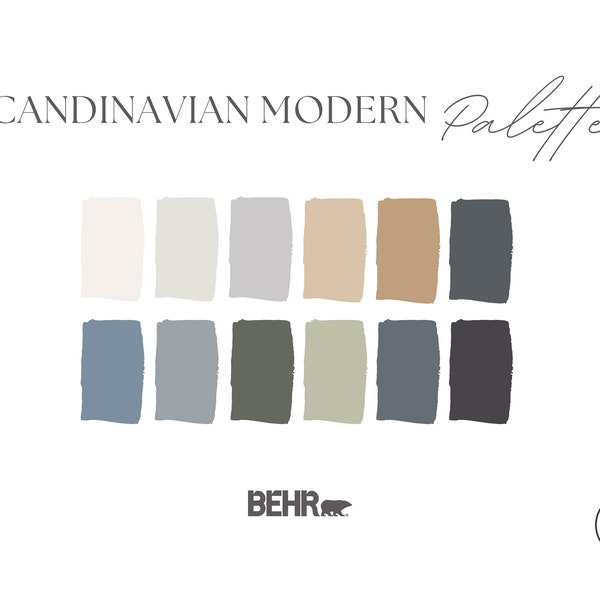 Scandinavian Modern Color Palette | Behr | Professional Paint Scheme | Interior Design | e-design