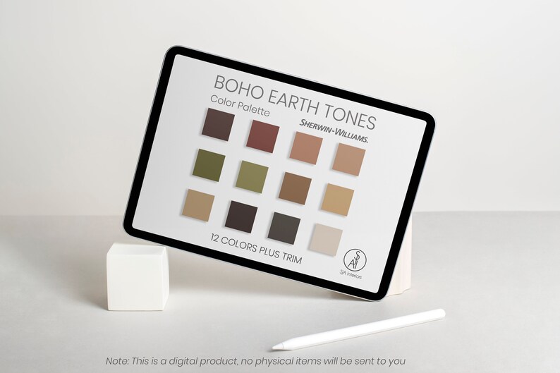 Boho Earth Tones Paint Palette Sherwin Williams Edesign Etsy