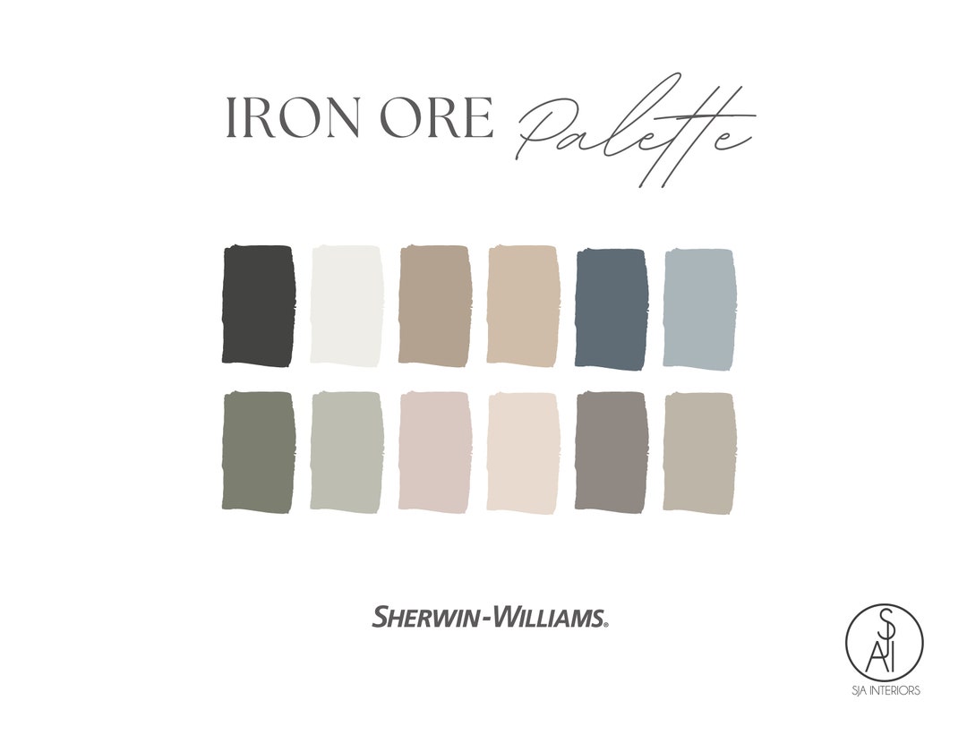 Iron Ore Paint Palette Sherwin Williams Color Palette Professional