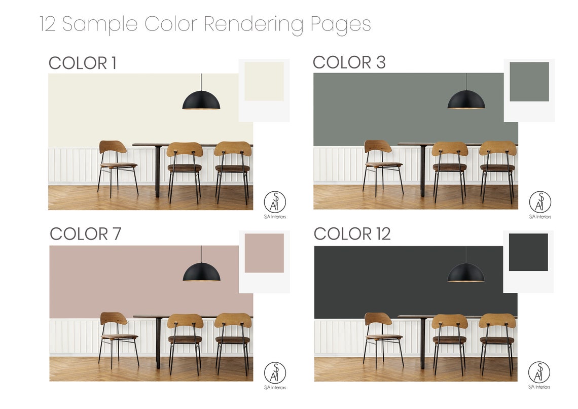 Blank Canvas Color Palette Behr Professional Paint Scheme Etsy