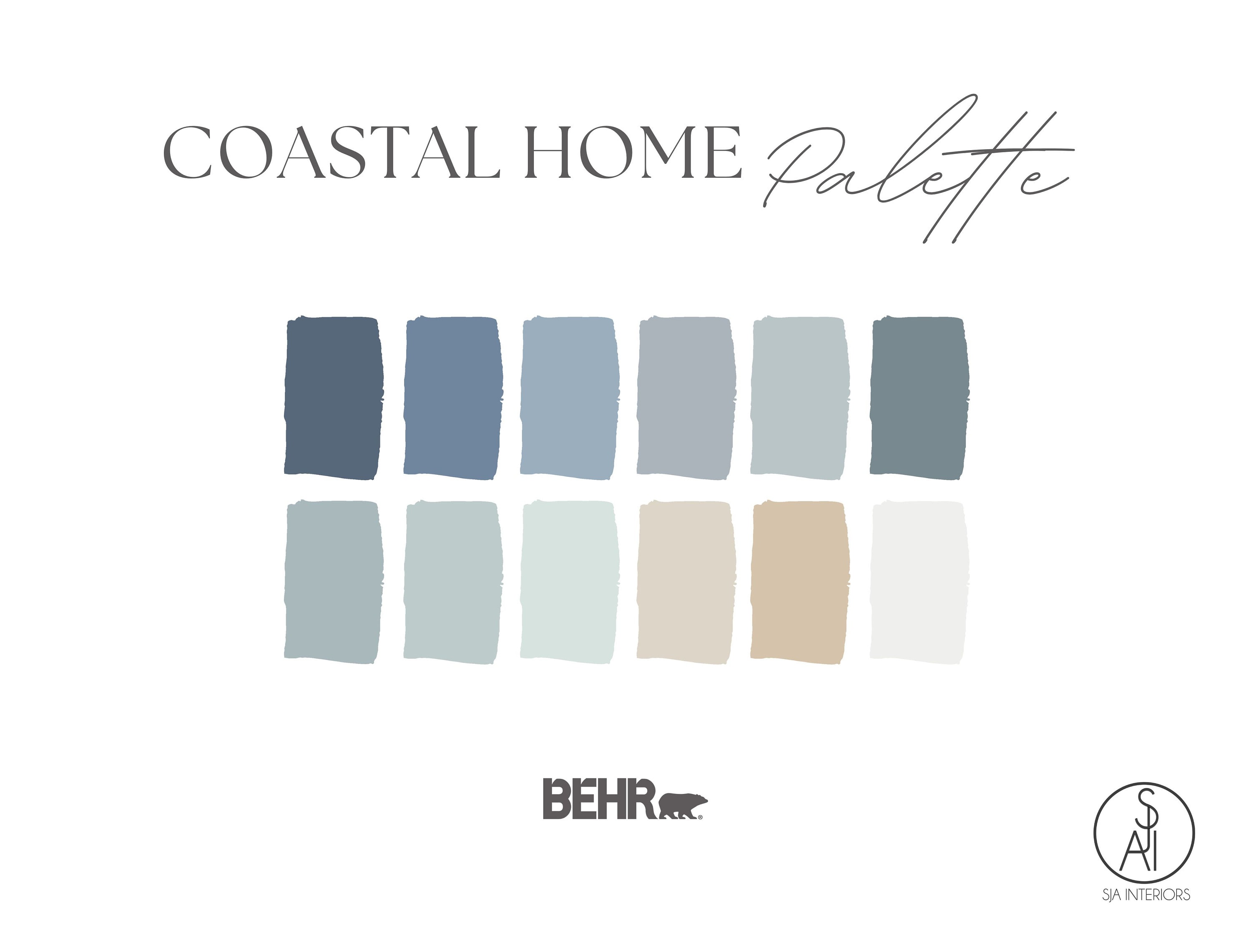 Coastal Home Color Palette Behr Interior Paint Palette E design