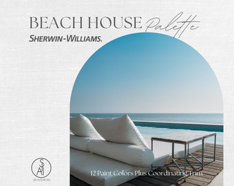 Beach House Paint Palette | Sherwin Williams | Interior Paint Colors | Professional Color Scheme | Interior Design