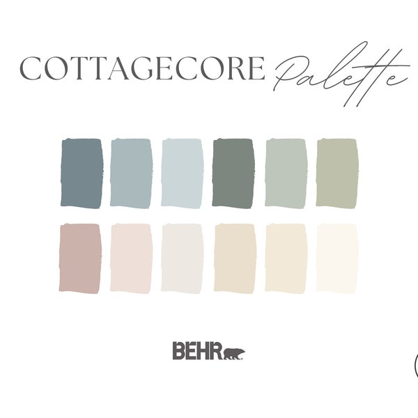 Cottagecore Paint Palette | Behr | Professional Paint Scheme | e-design | Interior Design