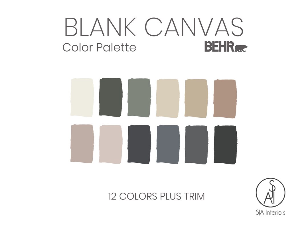 Blank Canvas Color Palette Behr Professional Paint Scheme Etsy Il 1080xN.4865218630 Mkya