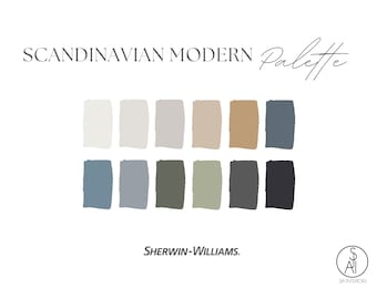 Scandinavian Color Palette | Sherwin Williams | Interior Paint Scheme | Professional Color Selection | Interior Design