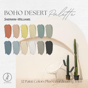 BoHo Desert Color Palette | Sherwin Williams | Interior Paint Scheme | e-design | Interior Design