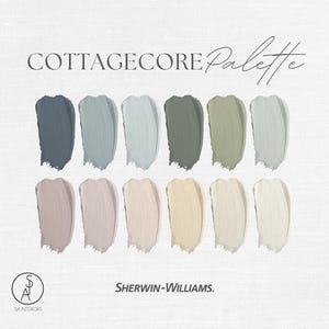 Cottagecore Farbpalette | Sherwin Williams | Professionelle Farbauswahl | Entwurf | Innenausbau