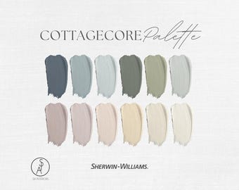 Cottagecore Paint Palette | Sherwin Williams | Professional Color Selection | e-design | Interior Design
