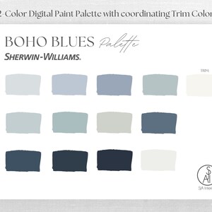 Boho Blues Color Palette | Sherwin Williams | Designer Color Selection ...