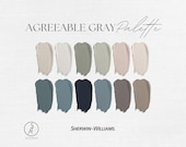 Agreeable Gray Sherwin Williams Paint Palette: Interior Design Color Scheme (Digital Download)