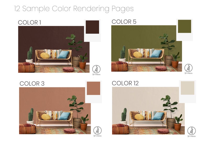 Boho Earth Tones Paint Palette Sherwin Williams Edesign Etsy