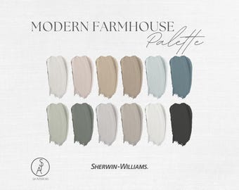 Modern Farmhouse Paint Palette: Sherwin Williams Interior Color Guide (PDF Download)