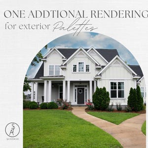 Exterior Paint Palette Rendering: Custom Home Design (Digital Design Tool)