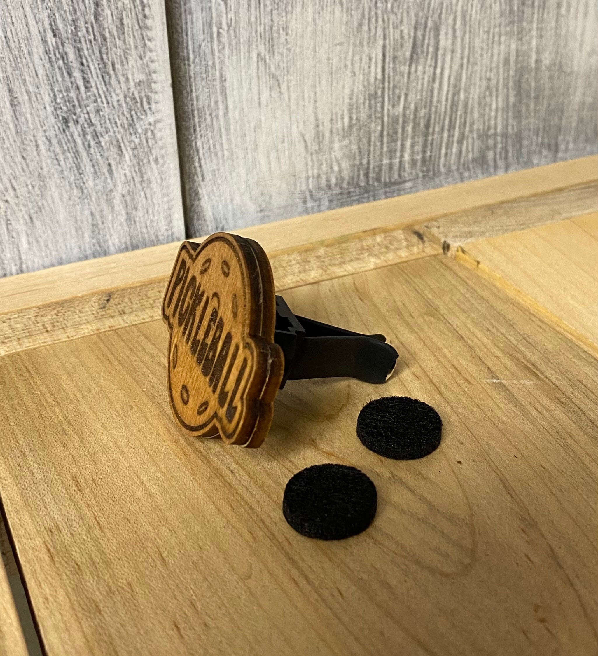 Pickleball Vent Clip - Retro Lettering- Laser Cut & Engraved Wood ...