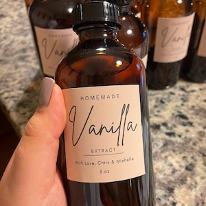 Editable Homemade Vanilla Extract Label - PNG File | Printable