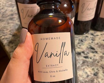 Editable Homemade Vanilla Extract Label - PNG File | Printable