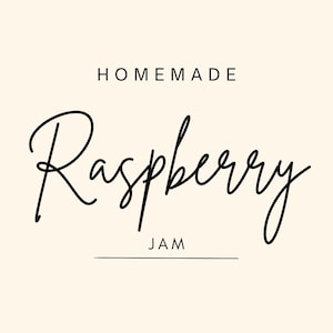Homemade Raspberry Jam Label - PNG File | Printable