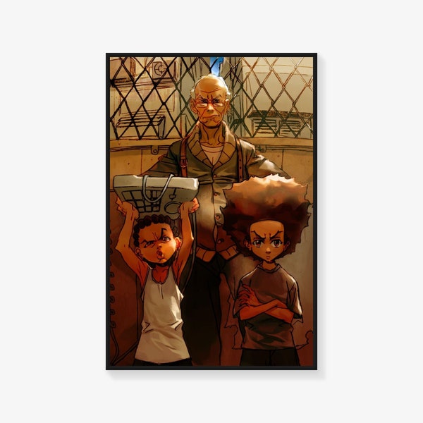 The Boondocks Poster, Japan Anime Poster, Poster Print, Canvas Art Poster Wall Art Picture Print Modern Family bedroom Decor Posters