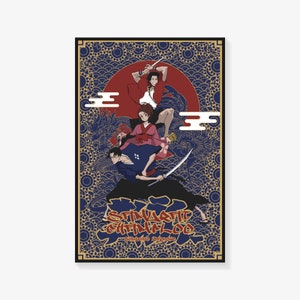 Póster de Samurai Champloo, póster de anime japonés, impresión de póster, póster artístico en lienzo, impresión de imagen artística para pared, pósteres modernos para decoración de dormitorio familiar.