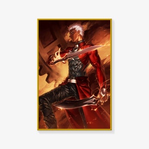 Póster de Fate Stay Night, póster de anime japonés, impresión de póster, póster artístico en lienzo, impresión de imagen artística para pared, pósteres modernos para decoración de dormitorio familiar.
