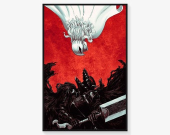 Berserk Poster, Japan Anime Poster, Berserk Poster Print, Canvas Art Poster Wall Art Picture Print Modern Family bedroom Decor Posters