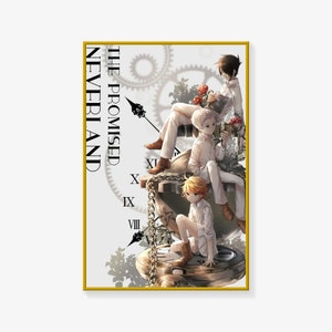 Póster de El País de Nunca Jamás Prometido, impresión de póster, póster de anime japonés, póster de arte en lienzo, impresión de imagen artística para pared, póster de decoración moderna para dormitorio familiar