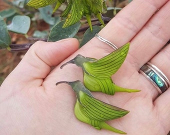 Green Birdflower seeds, Amazing Flowers like hummingbirds, Gift idea, Fun & Easy to Grow, organic, kids love these, fast shipping