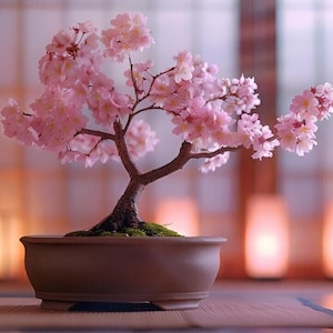 Pink Cherry Blossom Bonsai Tree seeds, Sakura best gift for him her mom dad teacher, birthday DIY house plant perennial
