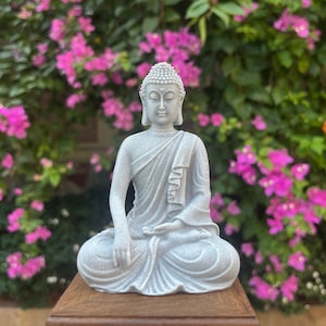 Gautama Buddha in Bhumisparsha Mudra,  Shakyamuni Buddha Statue, Buddhist Gift, Home Decor, H 4.3&quot;
