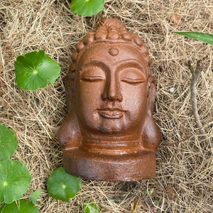 Handmade Ceramic Buddha Head: Northern Vietnamese Decor