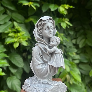 Our Lady Holding Baby Jesus, Small Madonna and Child Statue, Home Decor, Beautifule Gift