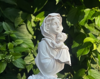 Our Lady Holding Baby Jesus, Small Madonna and Child Statue, Home Decor, Beautifule Gift