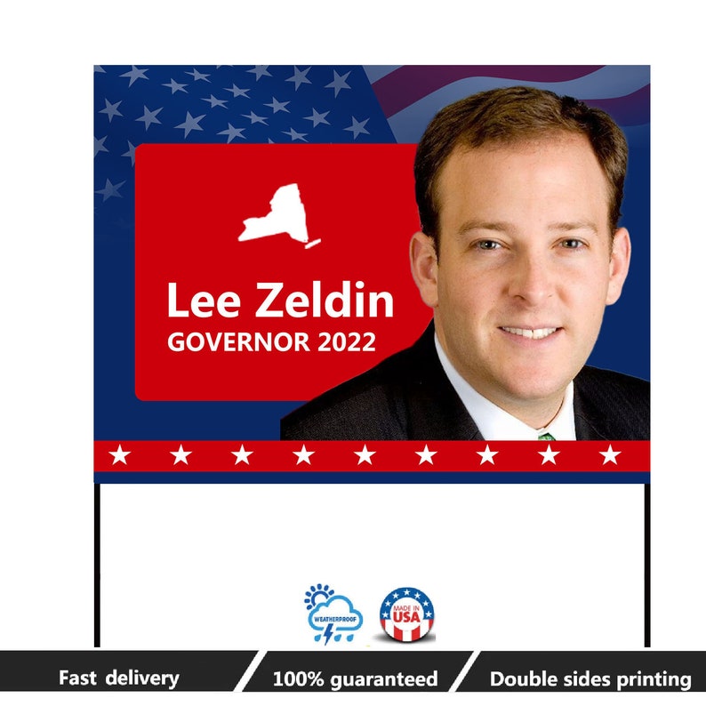 Lee Zeldin for New York Governor 2022 Yard Sign Etsy