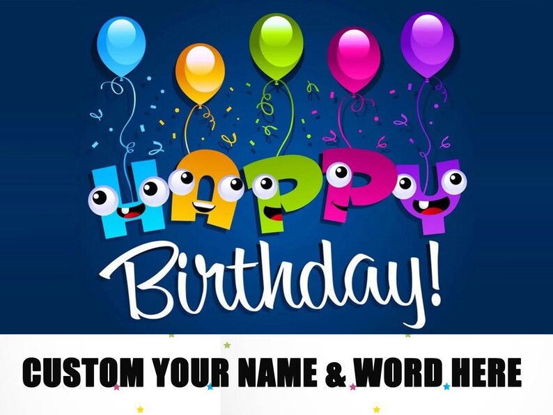 Happy Birthday Yard Sign Birthday Sign Poly Bag Birthday Etsy