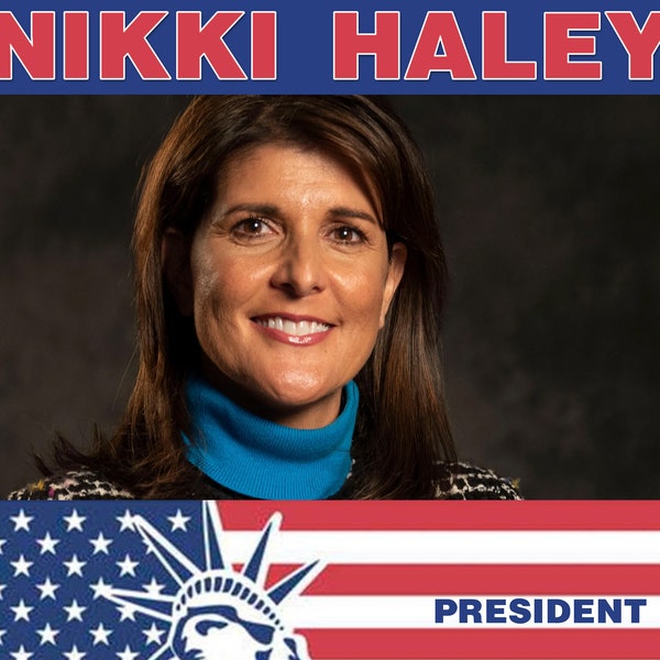 Nikki Haley 2024 Presidential Election Campaign Yard Sign - 24x18 | Perfect for Supporters and Political Election Season