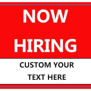 Now Hiring Yard Sign - For Hiring Yard Sign - Poly Bag Yard Sign For Business