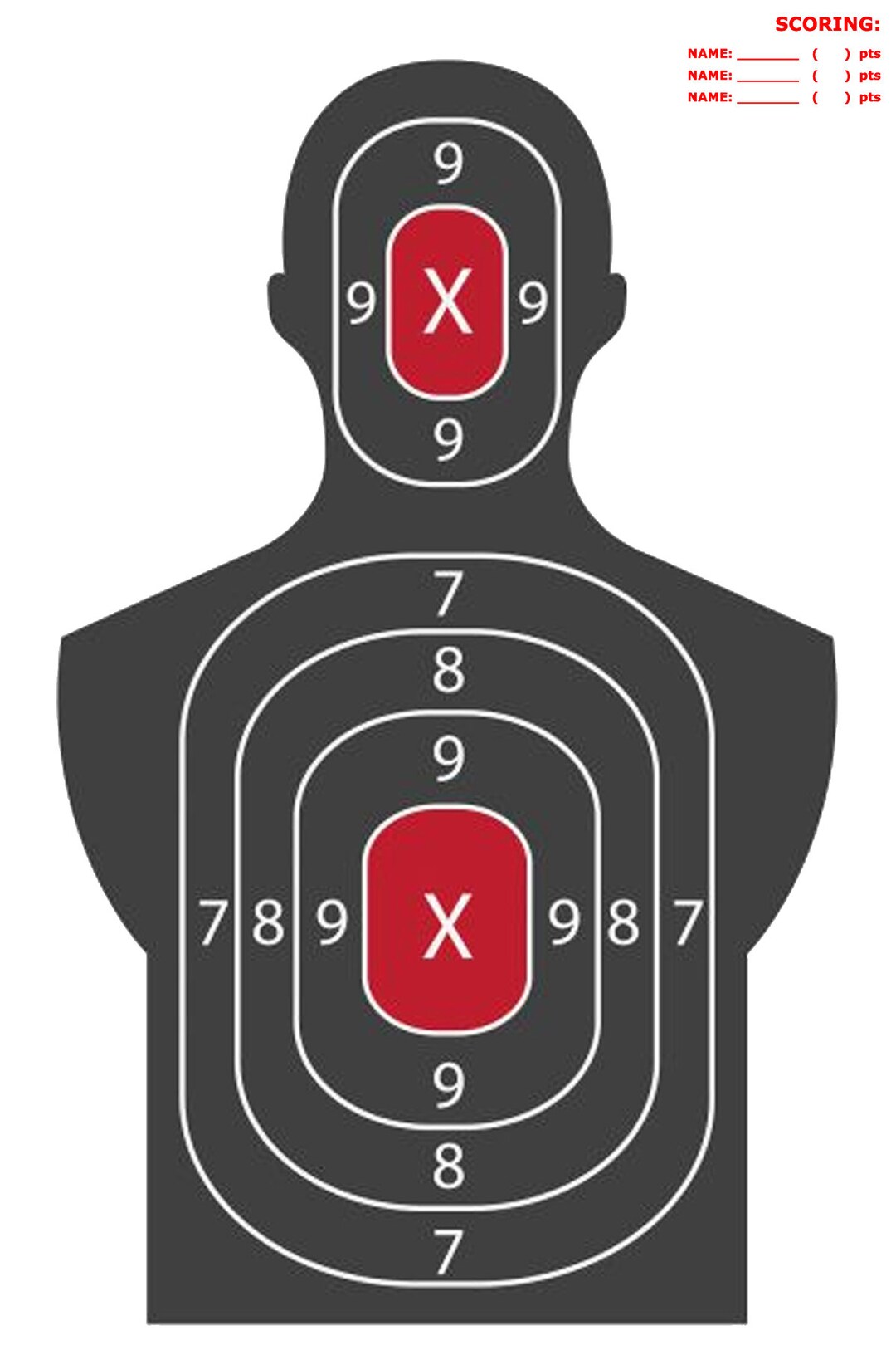 10 Bulks Shooting Target Gun Range Target Practice Poster Hunting