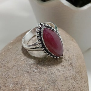 Pink Tourmaline Ring 925 Sterling Silver Ring Handmade Statement Ring Gemstone Ring Pink Stone Ring Valentines Day Gift For Girlfriend Wife