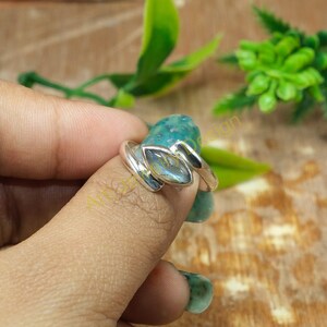 Blue Labradorite Ring Gemstone Ring 925 Sterling Silver Ring Promise Ring Handmade Ring Labradorite Jewelry Christmas Gift for Mom Wife